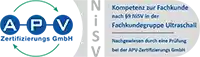 APV-Zertifikat-Logos NiSV Fachgruppe Ultraschall für TN APV-Zertifikat